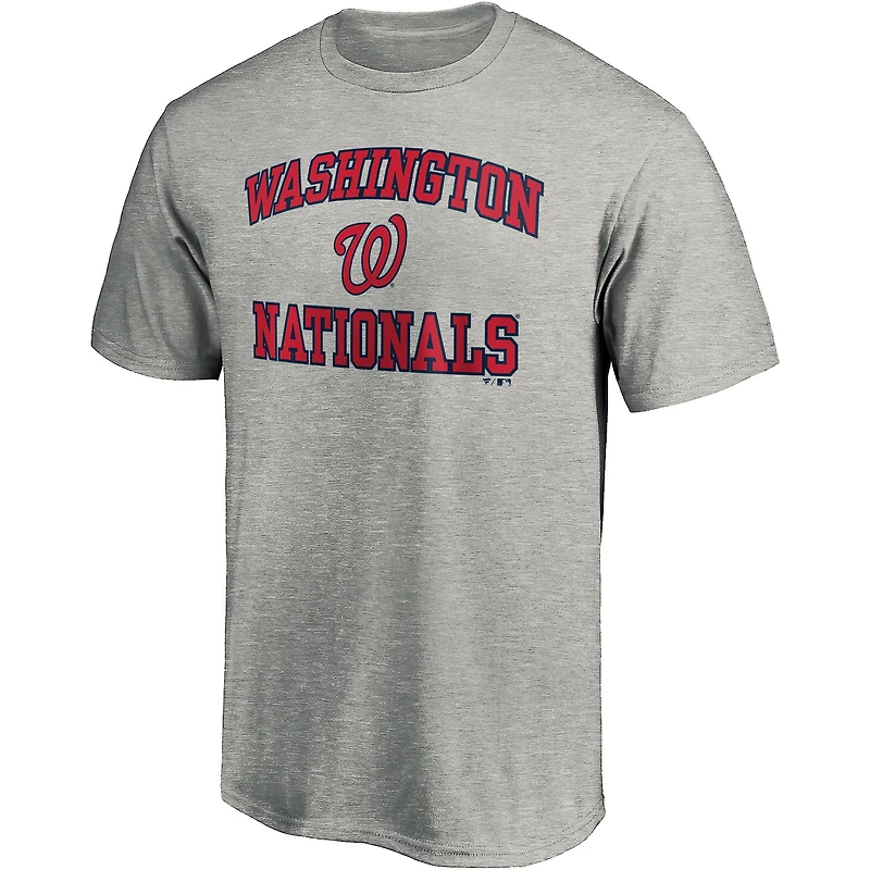 T-shirt Fanatics Heather Grey Heart & Soul pour homme des Nationals de Washington