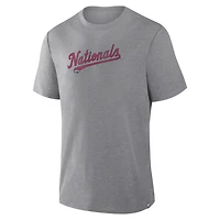 Men's Fanatics Heather Gray Washington Nationals Play Tribute Tri-Blend T-Shirt