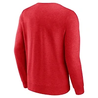 Sweat-shirt à enfiler Fanatics Heathered Red Washington Nationals Classic Move pour hommes