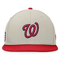 Casquette snapback bicolore fanatiques kaki/rouge de l'équipe des Nationals de Washington pour hommes