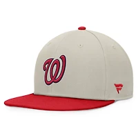 Men's Fanatics Khaki/Red Washington Nationals Team Two-Tone Snapback Hat