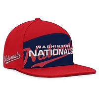 Men's Fanatics Red/Navy Washington Nationals Clubhouse Splitter Snapback Hat
