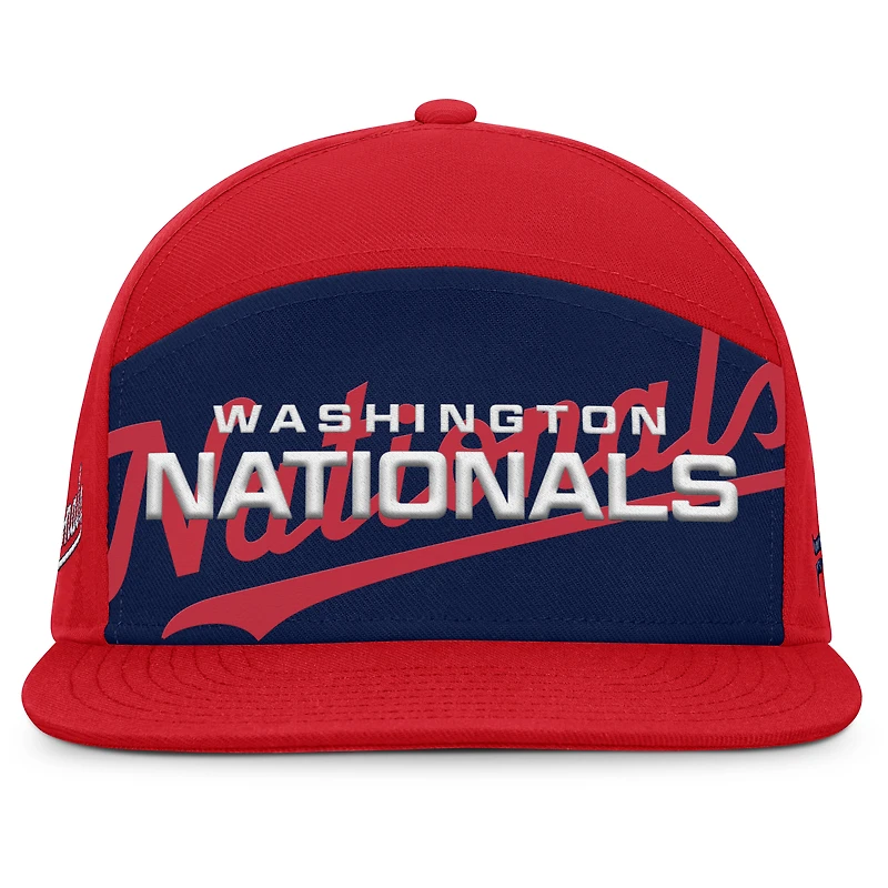 Men's Fanatics Red/Navy Washington Nationals Clubhouse Splitter Snapback Hat