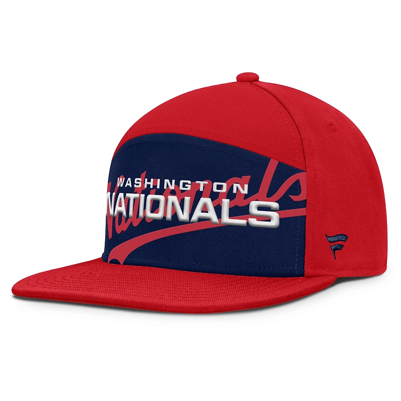 Men's Fanatics Red/Navy Washington Nationals Clubhouse Splitter Snapback Hat