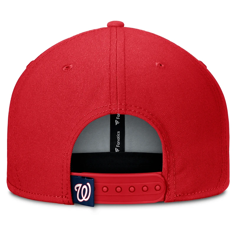 Men's Fanatics Red/Navy Washington Nationals Clubhouse Splitter Snapback Hat