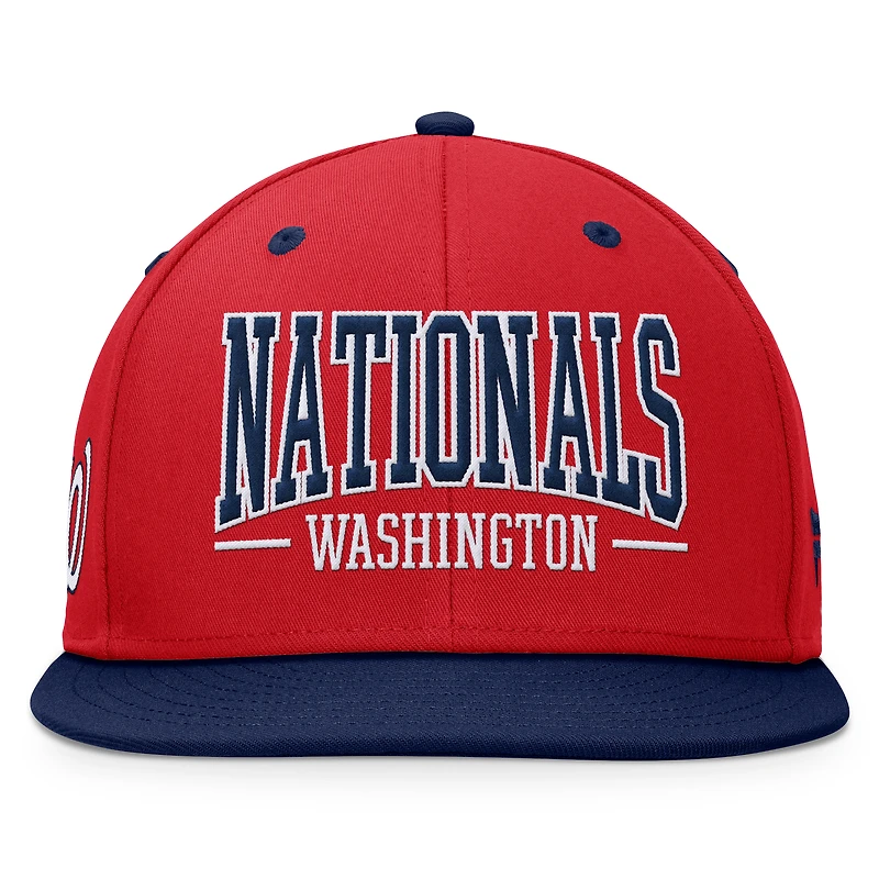 Men's Fanatics Red/Navy Washington Nationals Fundamental Bold Snapback Hat