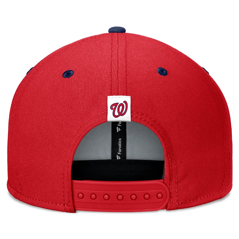 Men's Fanatics Red/Navy Washington Nationals Fundamental Bold Snapback Hat