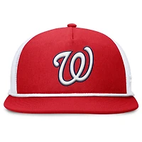 Casquette Snapback Fanatics rouge/blanche pour homme des Washington Nationals Clubhouse Change Up