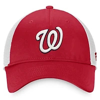Casquette de camionneur structurée Fanatics rouge/blanc Washington Nationals Core Snapback pour hommes