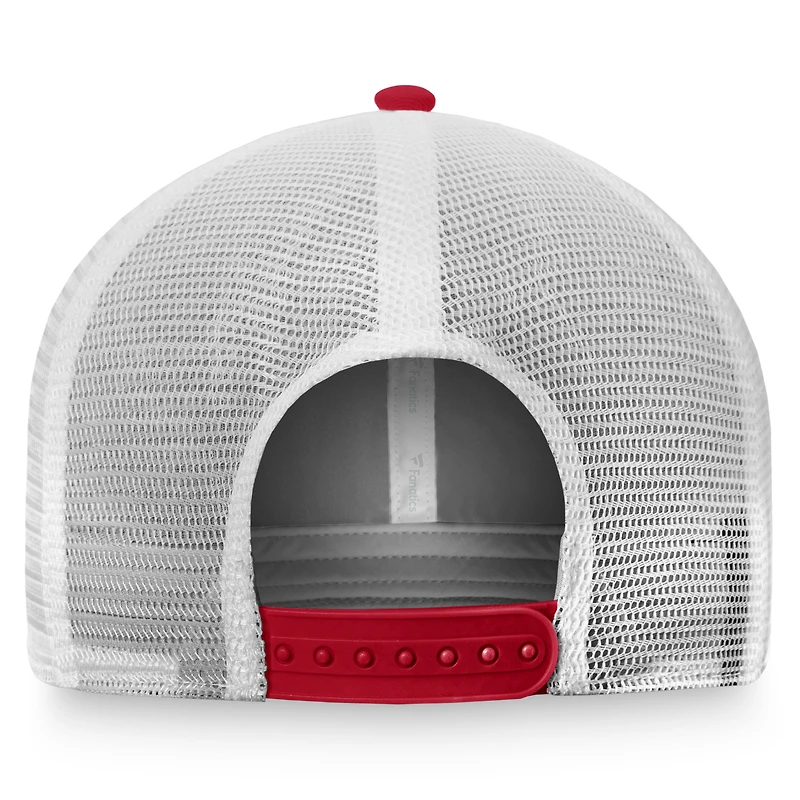 Casquette de camionneur structurée Fanatics rouge/blanc Washington Nationals Core Snapback pour hommes