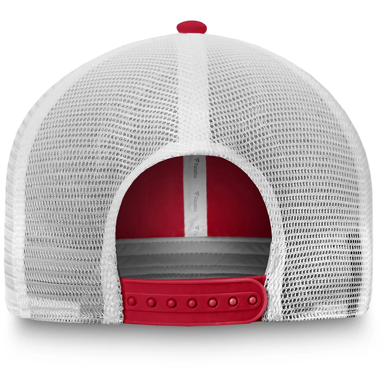 Casquette réglable de camionneur non structurée Fanatics rouge/blanc de l'équipe des Nationals de Washington pour hommes