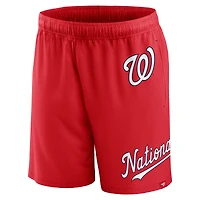 Men's Fanatics  Red Washington Nationals Clincher Mesh Shorts