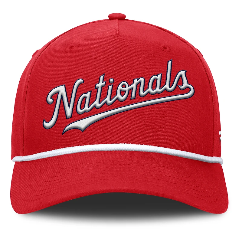 Casquette ajustable en forme de A pour hommes Fanatics Red Washington Nationals Clubhouse Foul Ball