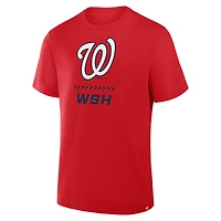 T-shirt rouge fanatiques pour hommes Washington Nationals Clubhouse Legacy Side Swipe