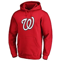 Sweat à capuche ajusté avec logo officiel des Washington Nationals Fanatics pour hommes, rouge