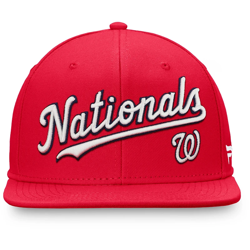 Casquette ajustée Fanatics Red Washington Nationals Team Core pour hommes