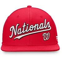 Casquette ajustée Fanatics Red Washington Nationals Team Core pour hommes