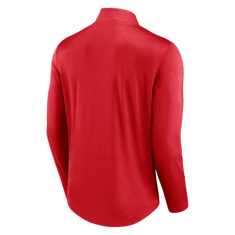 Pull léger à fermeture éclair quart de tour Tough Minded pour homme Fanatics Red Washington Nationals