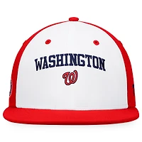 Casquette ajustée à blocs de couleurs emblématiques Fanatics pour hommes, blanc/rouge, Washington Nationals