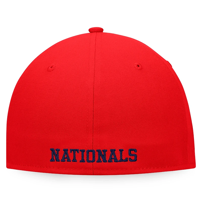 Men's Fanatics White/Red Washington Nationals Iconic Color Blocked Fitted Hat
