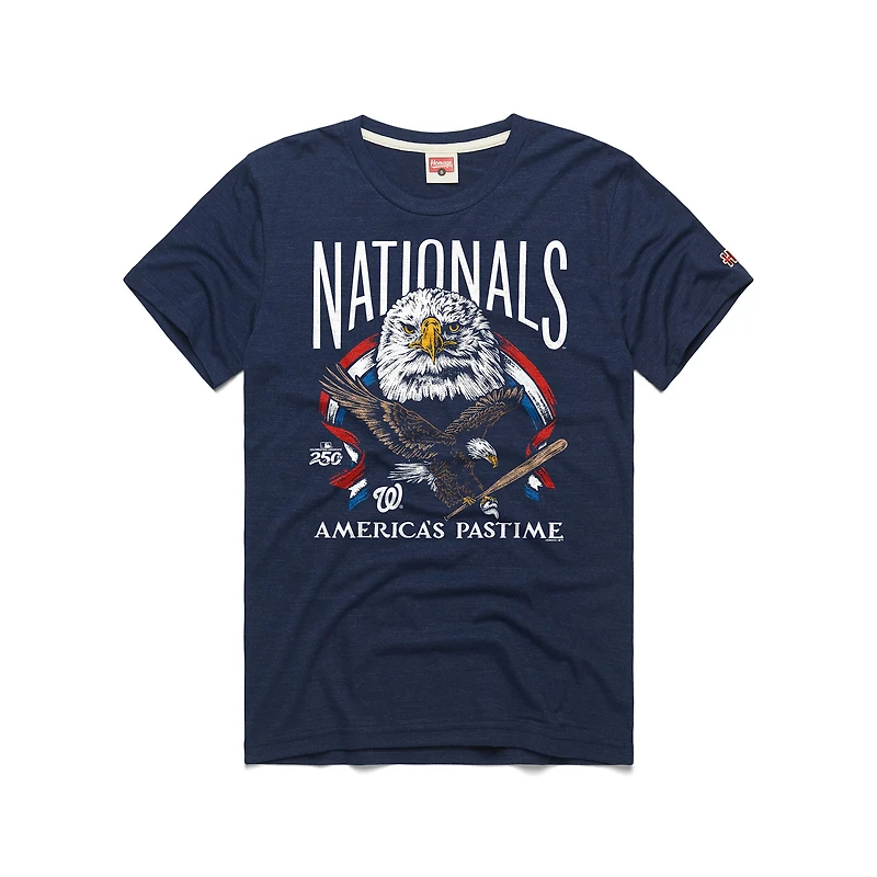 Men's Homage Navy Washington Nationals America's Pastime Tri-Blend T-Shirt