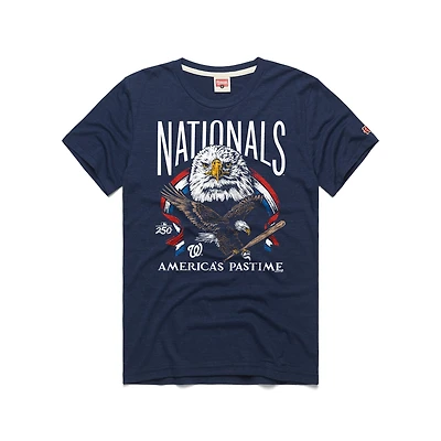 Men's Homage Navy Washington Nationals America's Pastime Tri-Blend T-Shirt