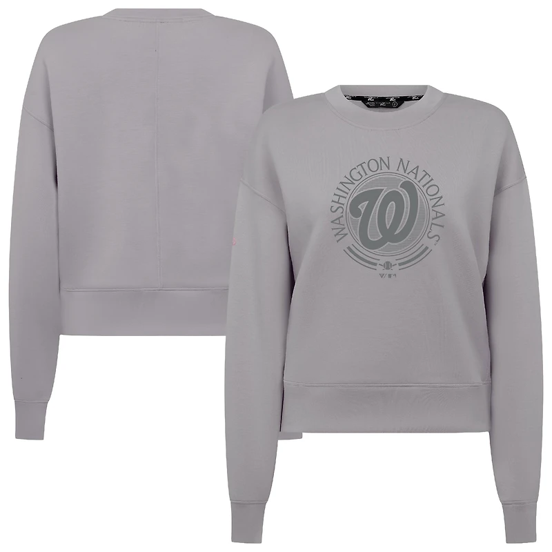 Men's Levelwear Gray Washington Nationals Sponge Pullover Sweatshirt