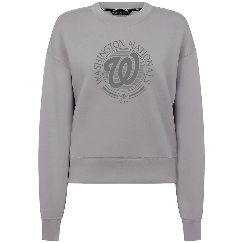 Men's Levelwear Gray Washington Nationals Sponge Pullover Sweatshirt