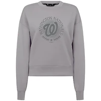 Men's Levelwear Gray Washington Nationals Sponge Pullover Sweatshirt