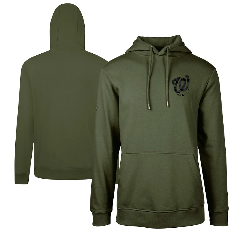 Sweat à capuche motif camouflage numérique Podium des Nationals de Washington pour homme Levelwear, vert