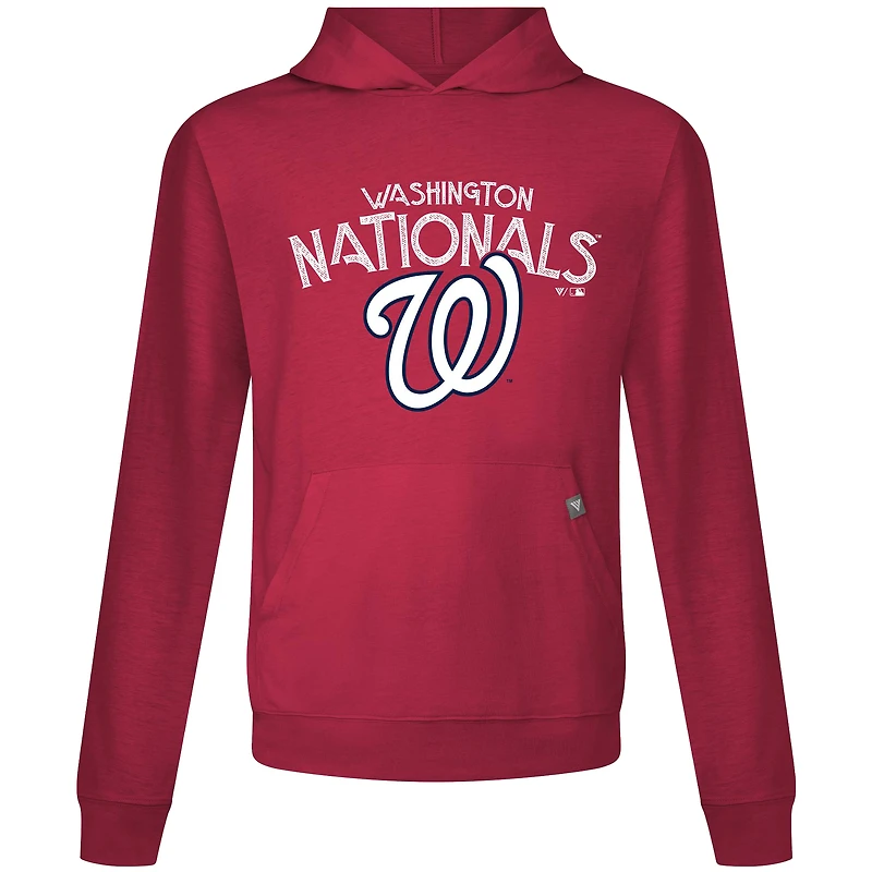 Men's Levelwear Red Washington Nationals Accolade Relay Mission Pullover Hoodie