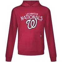 Men's Levelwear Red Washington Nationals Accolade Relay Mission Pullover Hoodie