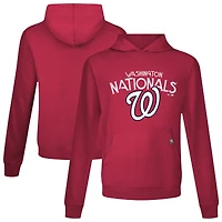 Men's Levelwear Red Washington Nationals Accolade Relay Mission Pullover Hoodie