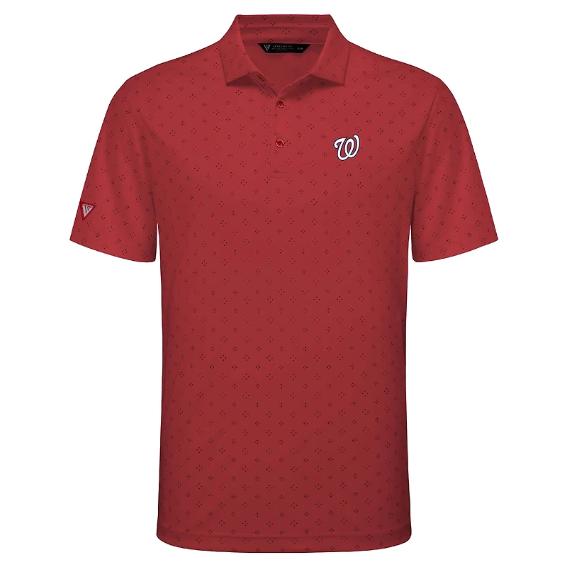 Men's Levelwear Red Washington Nationals Detect Insignia 2.0 Polo