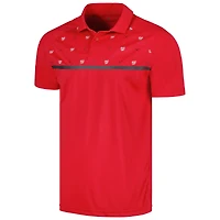 Polo à manches raglan Levelwear Nationals Sector Batter Up pour homme, rouge