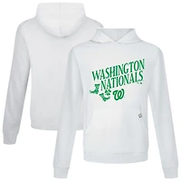 Sweat à capuche blanc pour homme avec bottes de relais la Saint-Patrick des Nationals Washington Levelwear