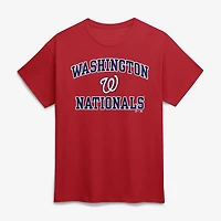 T-shirt homme rouge à logo athlétique Washington Nationals Heart and Soul