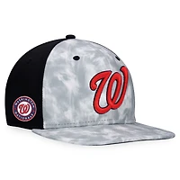 Men's Majestic Gray Washington Nationals Smoke Dye Snapback Hat