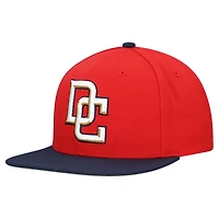 Casquette à rabat basique Mitchell & Ness rouge Washington Nationals Collection Cooperstown pour homme