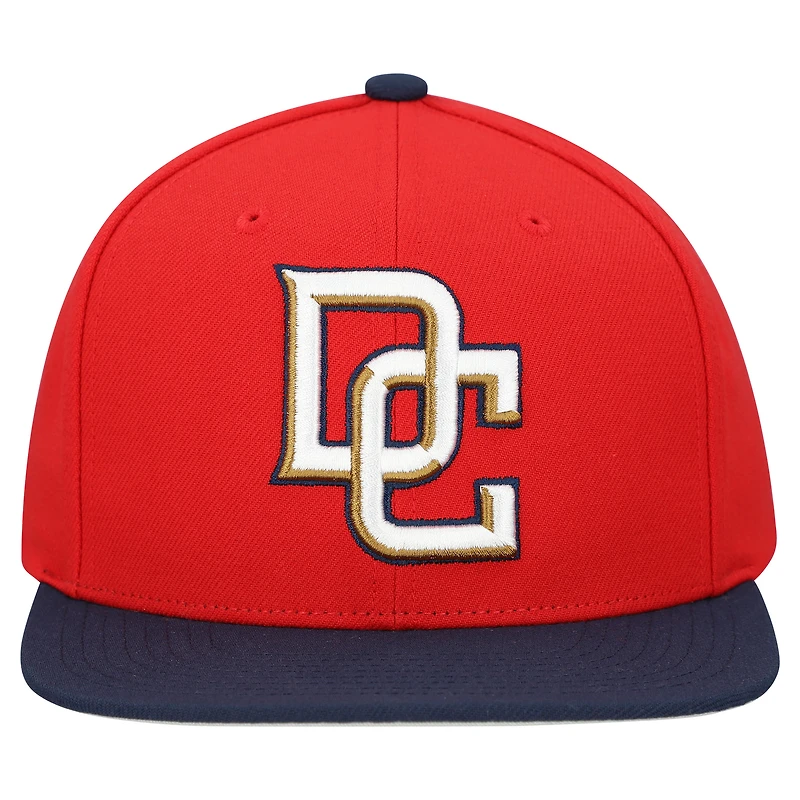 Men's Mitchell & Ness Red Washington Nationals Cooperstown Collection Basic Flip Snapback Hat