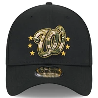 Casquette flexible 39THIRTY pour la Journée des forces armées 2024 Nationals de Washington New Era noire hommes