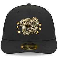 Casquette ajustée 59FIFTY à profil bas pour la Journée des Forces armées 2024 Nationals de Washington New Era noire hommes
