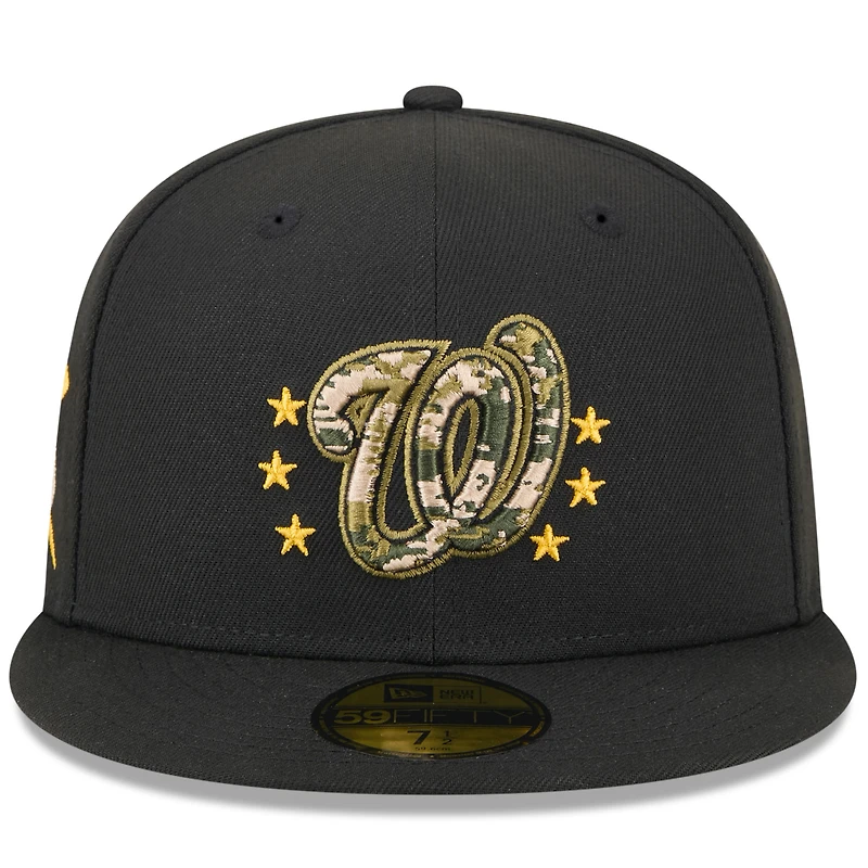 Men's New Era  Black Washington Nationals 2024 Armed Forces Day On-Field 59FIFTY Fitted Hat