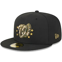 Men's New Era  Black Washington Nationals 2024 Armed Forces Day On-Field 59FIFTY Fitted Hat
