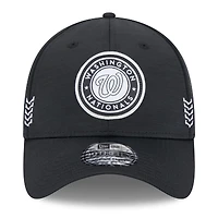 Casquette New Era noire Washington Nationals 2024 Clubhouse 39THIRTY Flex pour homme