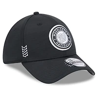 Casquette New Era noire Washington Nationals 2024 Clubhouse 39THIRTY Flex pour homme