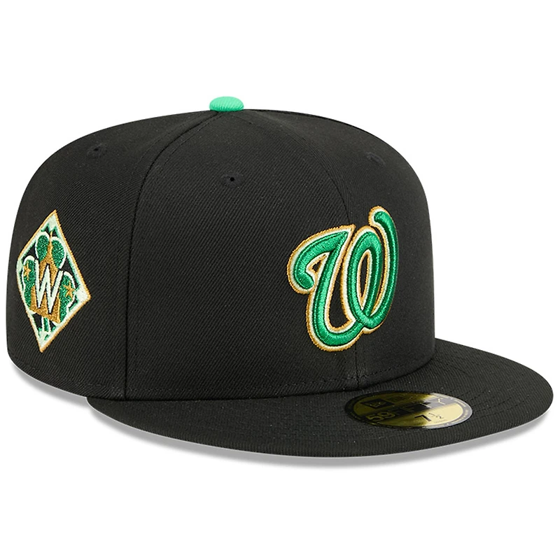 Men's New Era Black Washington Nationals 2026 St. Patrick's Day 59FIFTY Fitted Hat