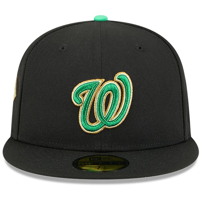 Men's New Era  Black Washington Nationals 2026 St. Patrick's Day 59FIFTY Fitted Hat