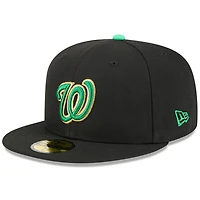 Men's New Era  Black Washington Nationals 2026 St. Patrick's Day 59FIFTY Fitted Hat