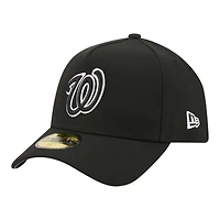 Men's New Era  Black Washington Nationals A-Frame 59FORTY Fitted Hat
